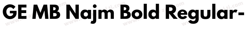 GE MB Najm Bold Regular字体转换